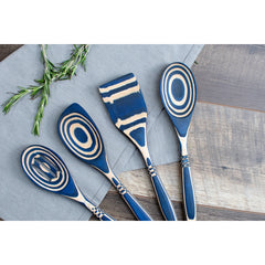 12" Blue Pakka Wood Corner Spoon