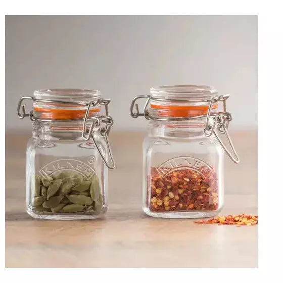 Clip Top Square Spice Jar 70ml