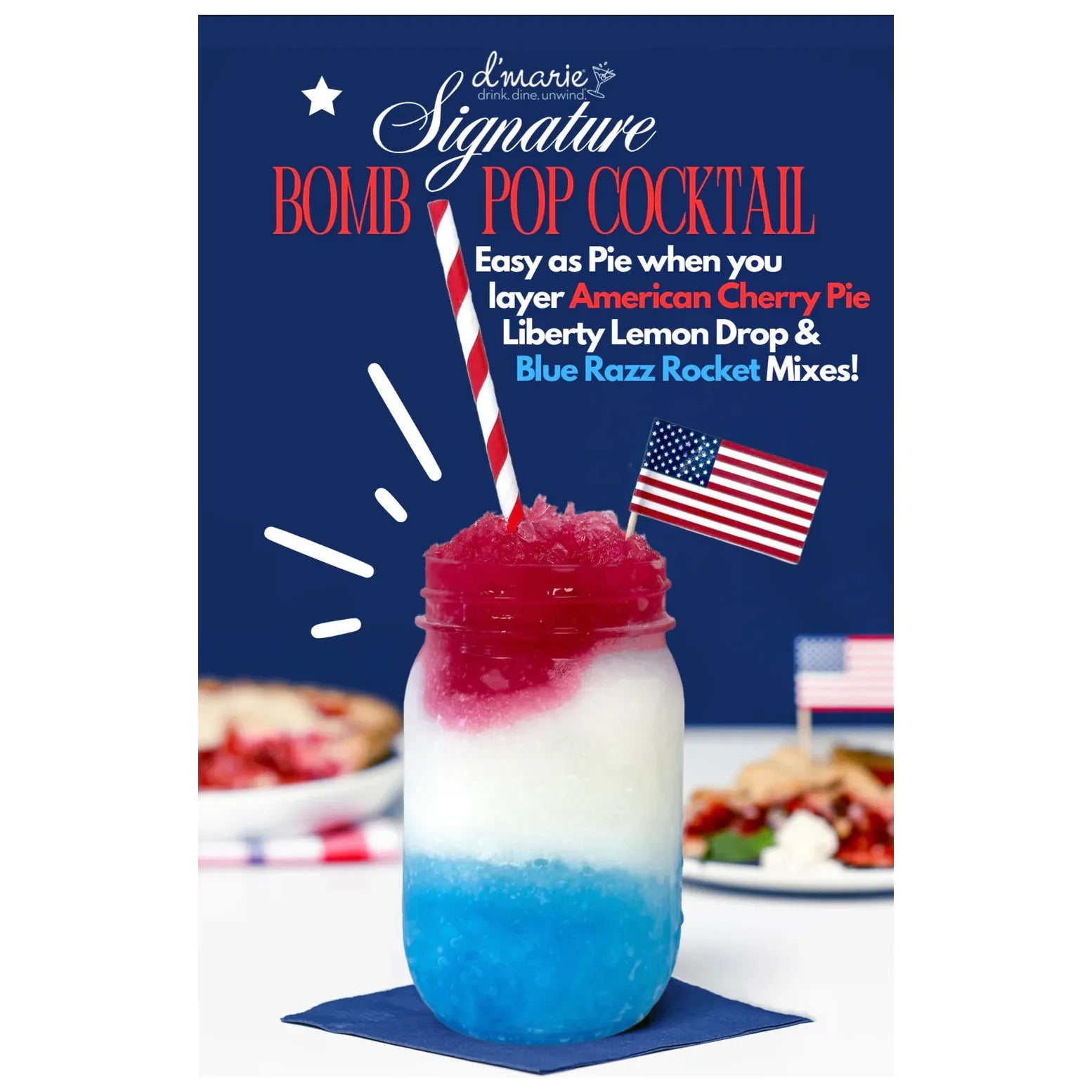 Blue Razz Rocket Cocktail Slush Mix