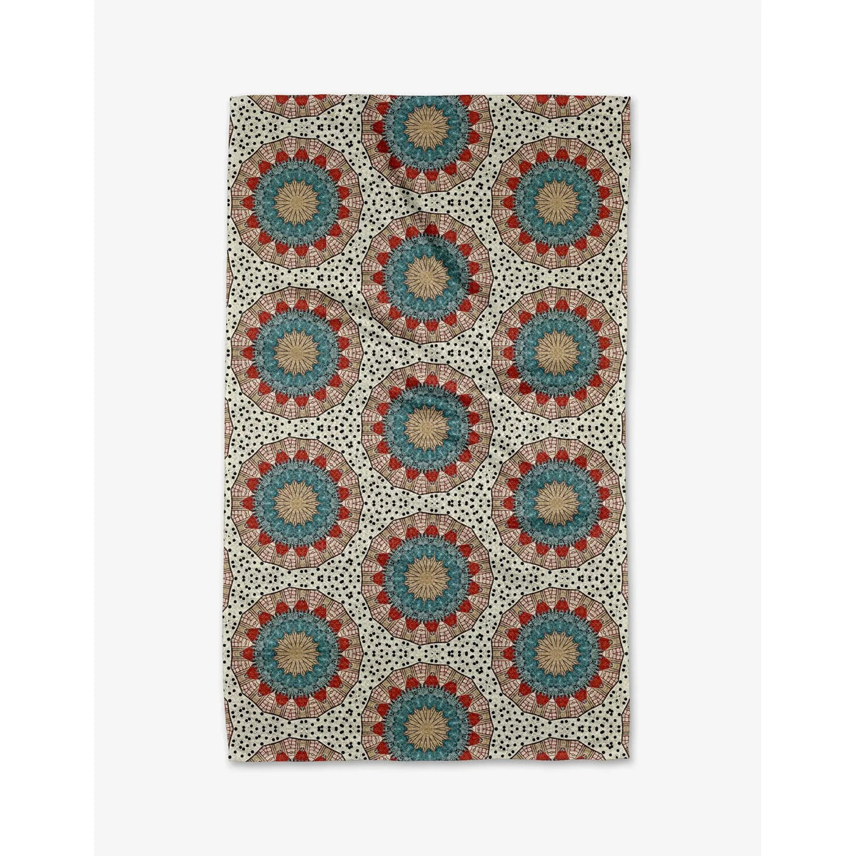 Bottle Cap Boogie Woogie Geometry Kitchen Tea Towel