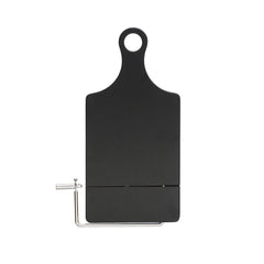 Acacia Wood & Stainless Steel End Grain Cheese Slicer, Black