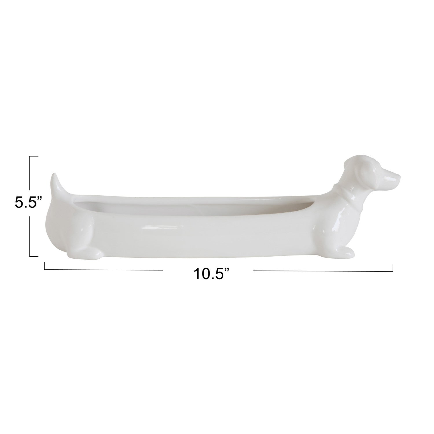 Ceramic Dachshund Cracker Dish
